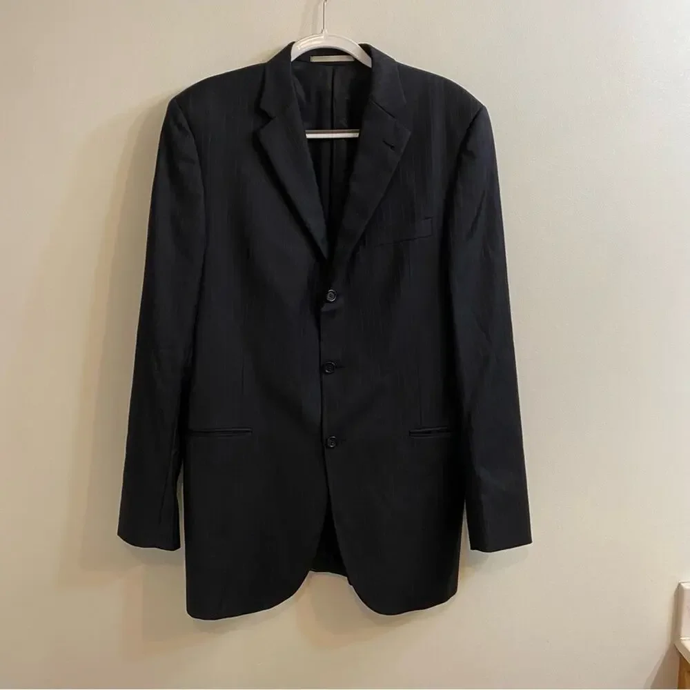 Burberry London 100% Wool Men’s Size 42 XLG Suit Jacket 3 Buttoned Blazer Jacket